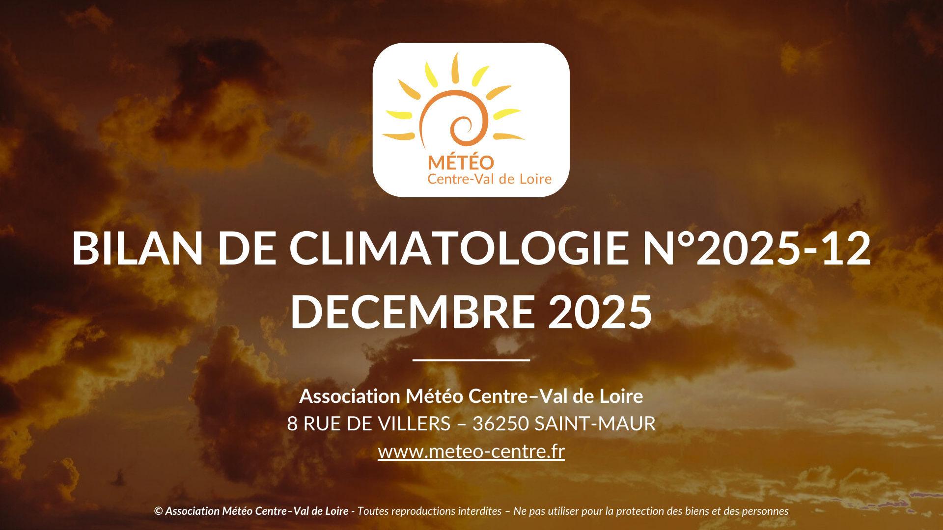 Bilan de climatologie de décembre 2025 dans la région Centre - Val de Loire