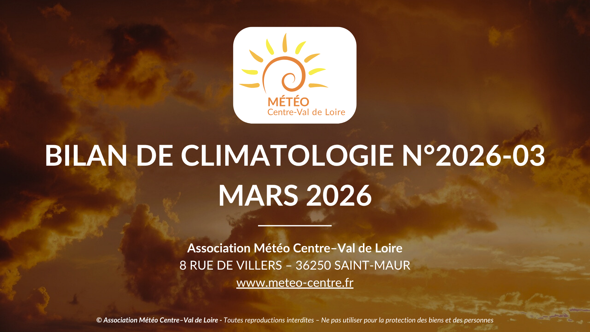 [BILAN] CLIMATOLOGIE – MARS 2026 – CENTRE – VAL DE LOIRE