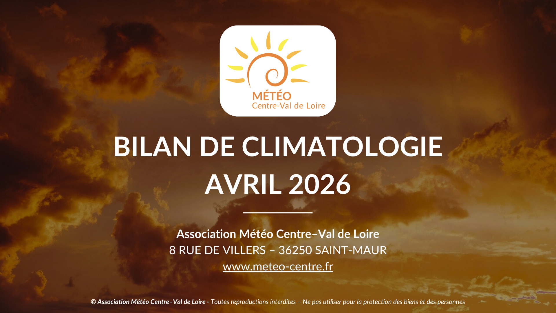 [BILAN] CLIMATOLOGIE – AVRIL 2026 – CENTRE – VAL DE LOIRE