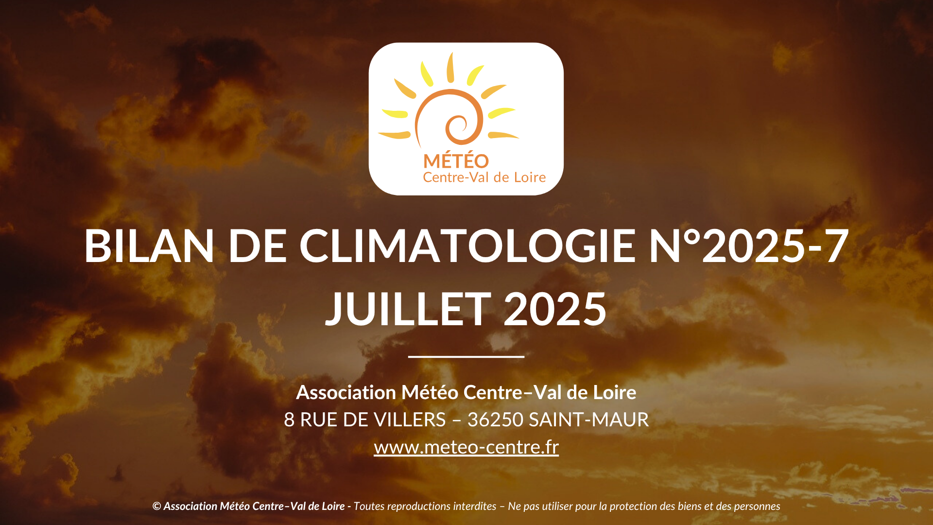 BILAN CLIMATIQUE DE JUILLET 2025 EN CENTRE – VAL DE LOIRE
