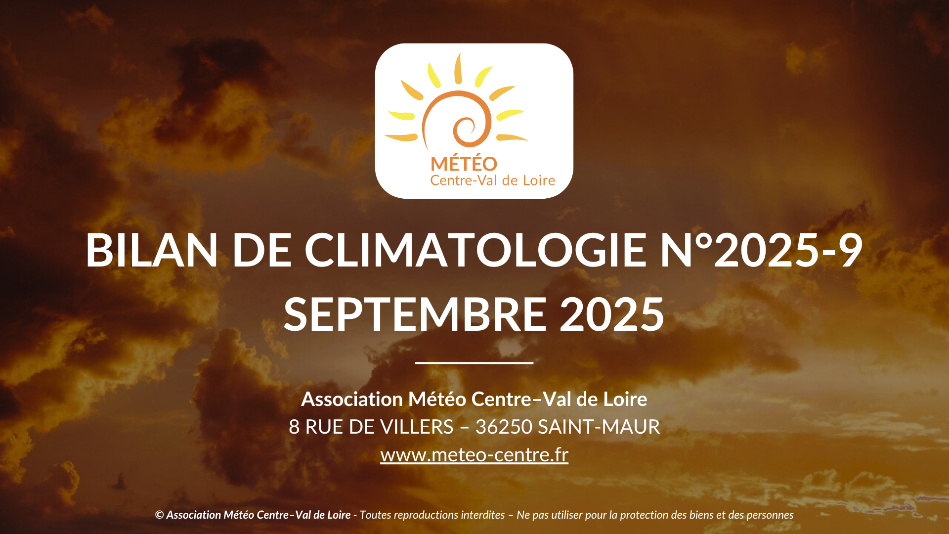 CLIMATOLOGIE DE SEPTEMBRE 2025 – CENTRE – VAL DE LOIRE
