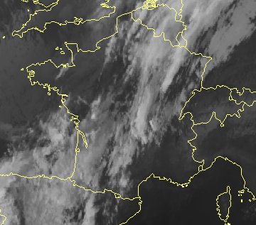 Image satellite France Infrarouge