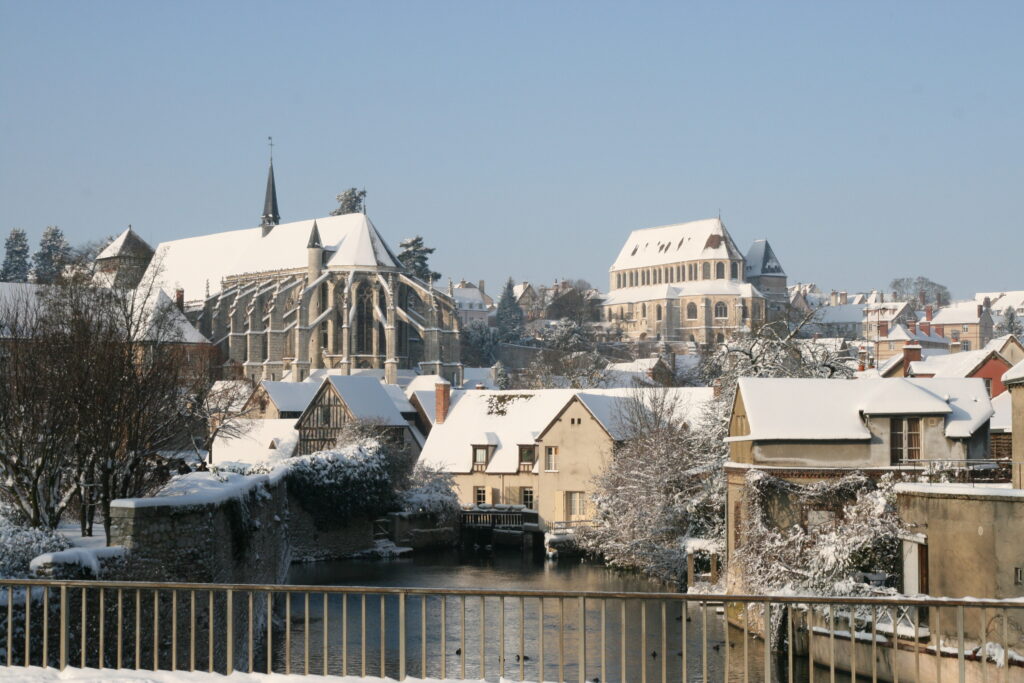 Chartres sous la neige en 2010