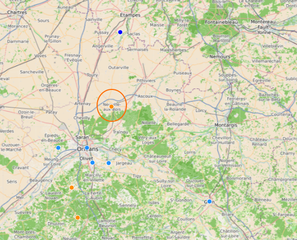 Localisation de la webcam de Neuville-aux-Bois