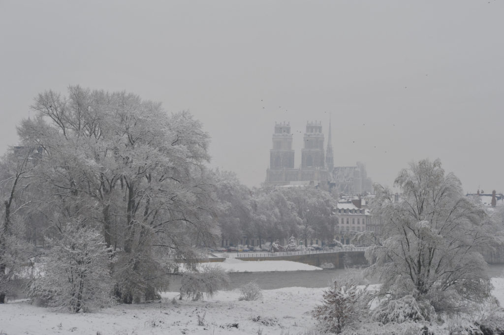 Orléans sous la neige (Loiret - 45)