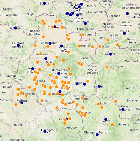 Réseaux de Stations Météo Centre - au 4 juillet 2024