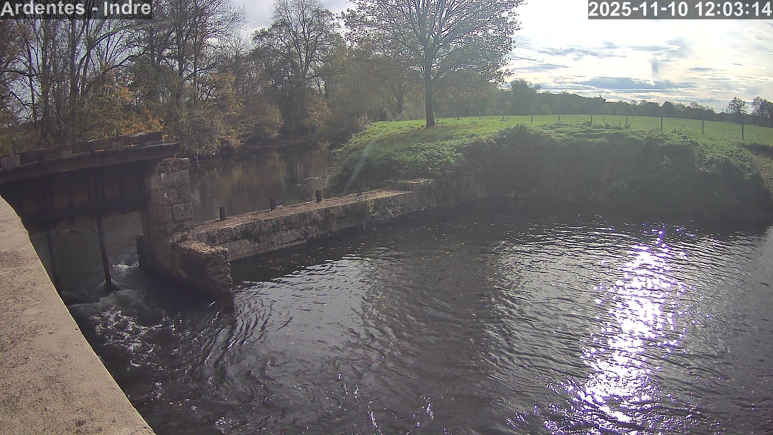 Vue de la webcam météo et crue à Ardentes (36)