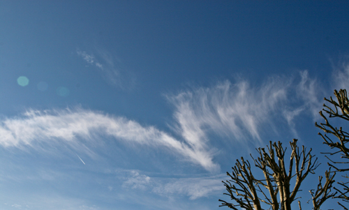 Nuage cirrus survolant Chartres