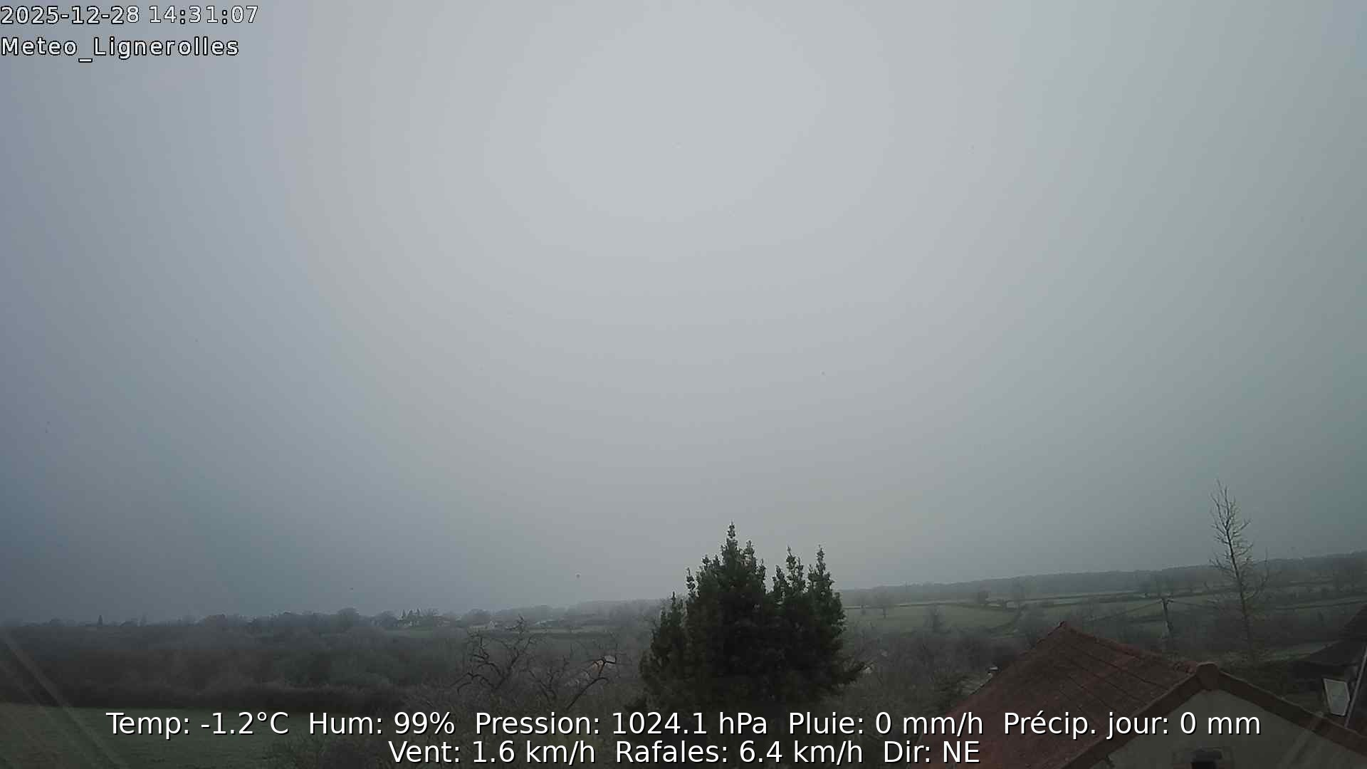 Vue de la webcam de Lignerolles (Allier - 03)